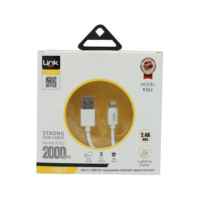 LINKTECH K562 (2,4 AMP) İOS LİGHTİNİNG 2 MT DATA ŞARJ KABLOSU