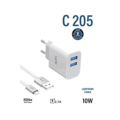 LİNKTECH LSC-C205 LİGHTNİNG ÇİFT USB 10W DUAL HIZLI ŞARJ ALETİ
