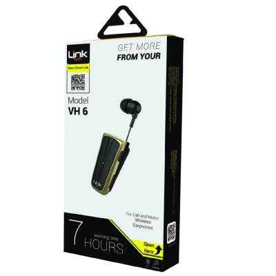 LINKTECH MAKARALI BLUETOOTH KULAKLIK VH6 SİYAH