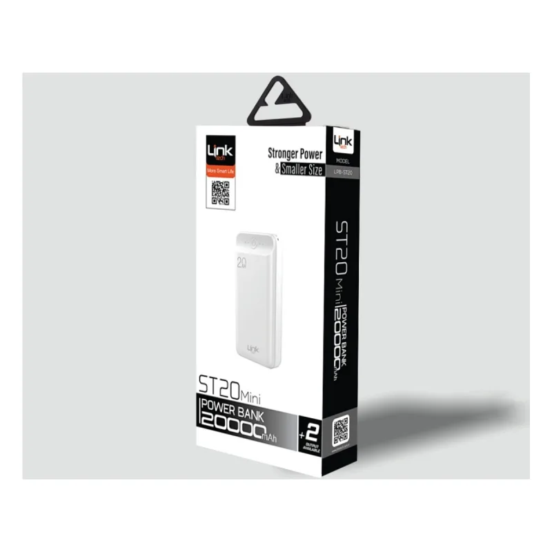 LINKTECH ST20 MİNİ 20.000 MAH POWERBANK BEYAZ