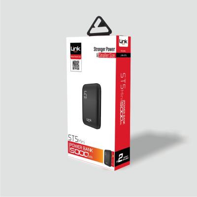 LİNKTECH ST5 MİNİ POWERBANK 5000 MAH. SİYAH
