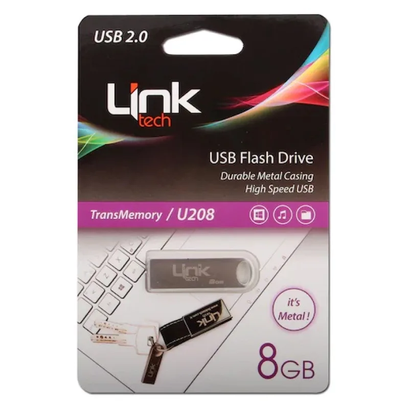 LINKTECH U208 8 GB USB 2.0 METAL FLASH BELLEK