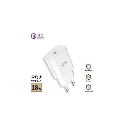 LINTECH LCH-S667 WHITE CHARGER 20W PREMIUM TYPE C TO C CABLE