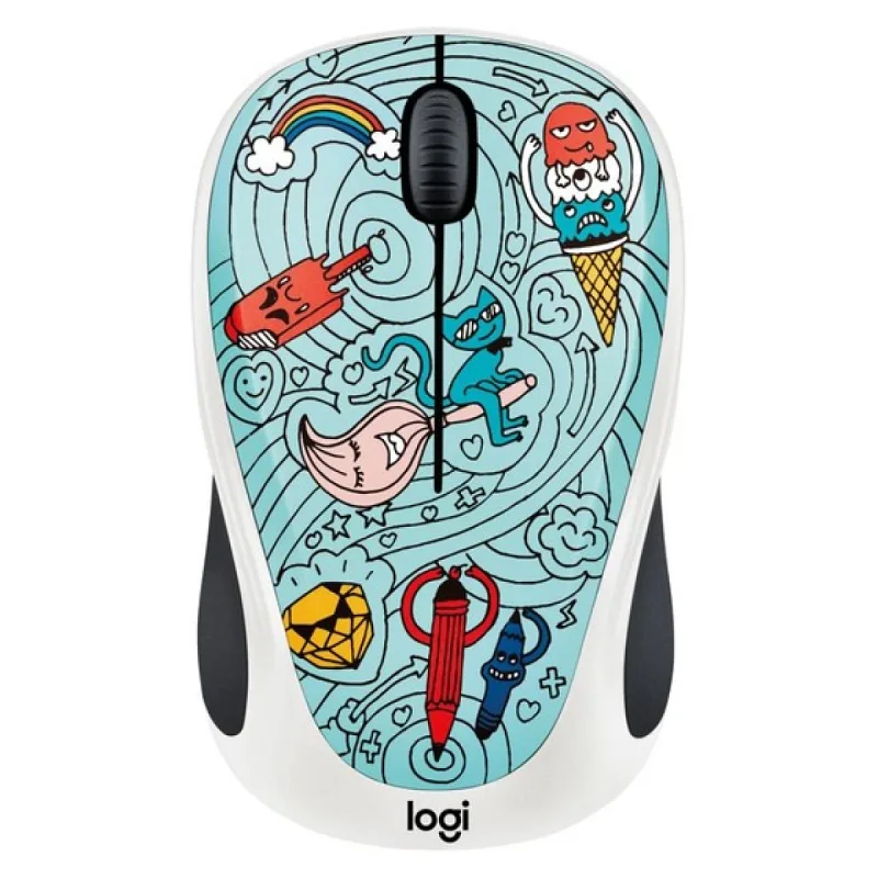 LOGİTECH M238 DOODLE KOLEKSİYON KABLOSUZ MOUSE - BAE-BEE BLUE