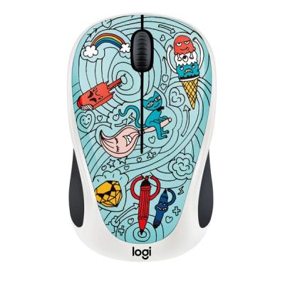 LOGİTECH M238 DOODLE KOLEKSİYON KABLOSUZ MOUSE - BAE-BEE BLUE