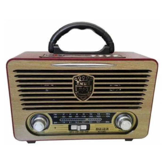 Meier M-115BT USB SD MP3 Destekli Bluetooth Şarjlı Nostaljik Radyo