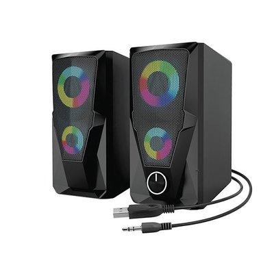 MİKADO MD-336 2.0 6 WATT RGB LEDLİ SİYAH MULTİMEDİA USB SPEAKER