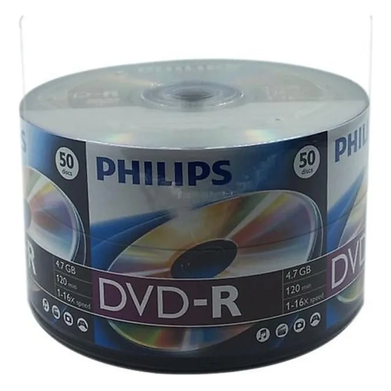 PHİLİPS 50'LİK 16X 4.7 DVD-R  BOŞ DVD TEKLİ ADET