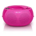 PHILIPS AZ100B/12 PEMBE PORTATİF CD ÇALAR FM RADYO MÜZİK SETİ