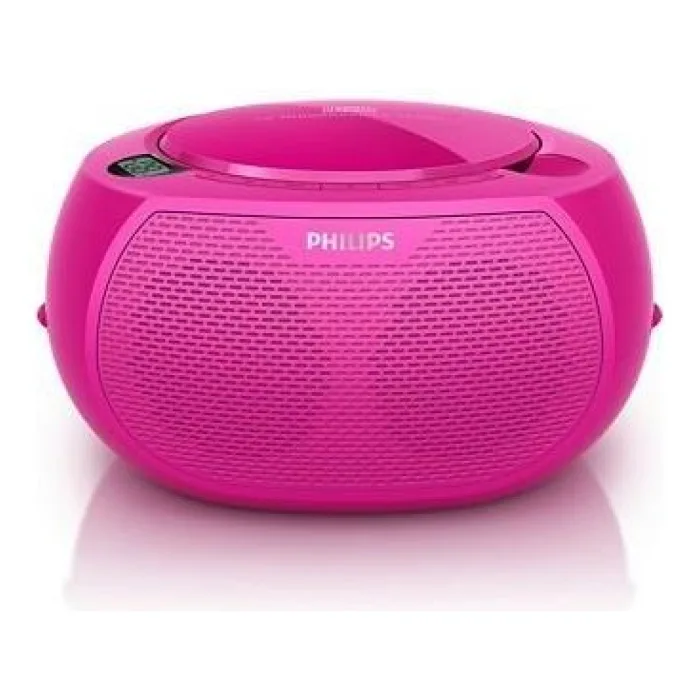 PHILIPS AZ100B/12 PEMBE PORTATİF CD ÇALAR FM RADYO MÜZİK SETİ