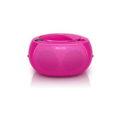 PHILIPS AZ100B/12 PEMBE PORTATİF CD ÇALAR FM RADYO MÜZİK SETİ