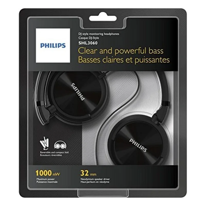 PHILIPS SHL3165BK/00 DYNAMIC SOLID BASS SİYAH KULAKÜSTÜ KULAKLIK