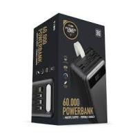 POWERWAY TX60 60000 MAH FENERLİ TAŞINABİLİR ŞARJ ALETİ SİYAH