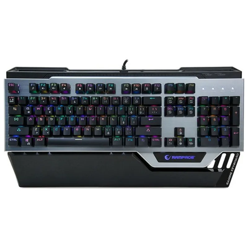 RAMPAGE KB-RX92 COMMANDER FULL RGB USB 2*USB HUB MEKANİK KLAVYE