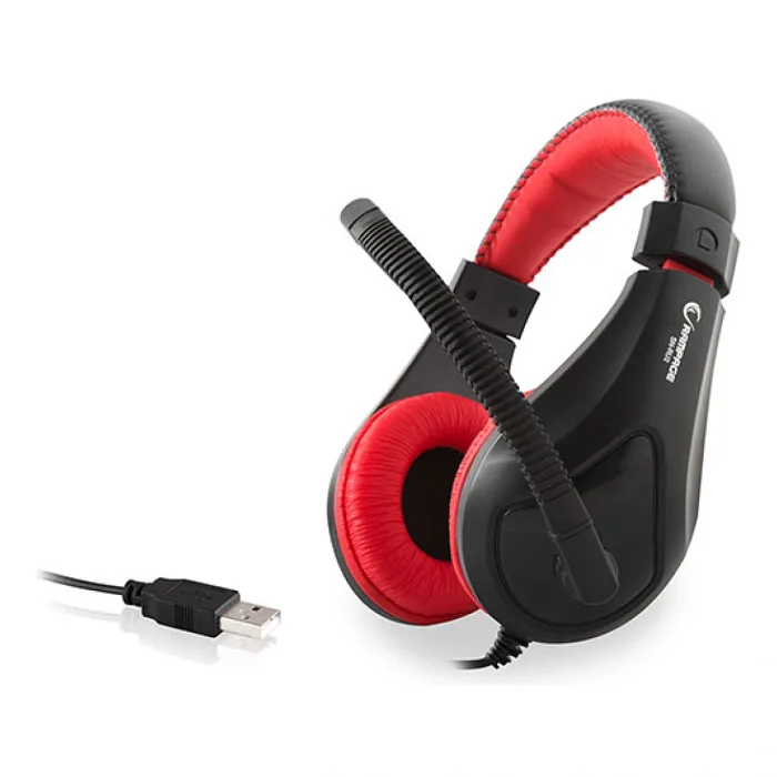 RAMPAGE SN-RU2 SİYAH/KIRMIZI OYUNCU USB MİKROFONLU KULAKLIK