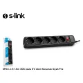 S-LİNK SPG3-J-5 1.5M 306JOULE 5Lİ AKIM KOR.SİYAH PRİZ
