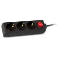 S-link SPG8-3-50 5m 3Lü Akım Kor.Kutu Siyah Priz
