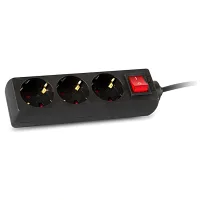 S-link SPG8-3-50 5m 3Lü Akım Kor.Kutu Siyah Priz