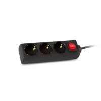 S-link SPG8-3-50 5m 3Lü Akım Kor.Kutu Siyah Priz
