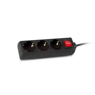 S-link SPG8-3-50 5m 3Lü Akım Kor.Kutu Siyah Priz