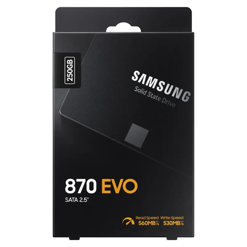 SAMSUNG 870 EVO 250GB 2.5 İNÇ SATA 3 SSD MZ-77E250BW 560/530 MB/S
