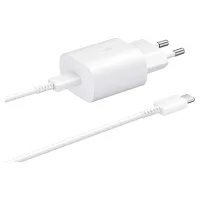 SAMSUNG TA800 FAST CHARGİNG BEYAZ 25W TYPE-C TO TYPE-C ŞARJI ALETİ
