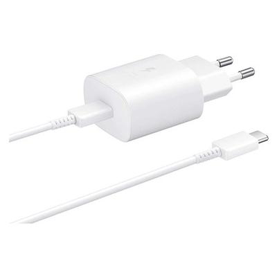 SAMSUNG TA800 FAST CHARGİNG BEYAZ 25W TYPE-C TO TYPE-C ŞARJI ALETİ