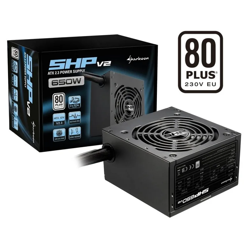 SHARKOON 650W SHP650 V2 80+ GÜÇ KAYNAĞI