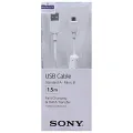 SONY MİCRO USB ŞARJ VE TRANSFER KABLOSU CP-AB150 BEYAZ