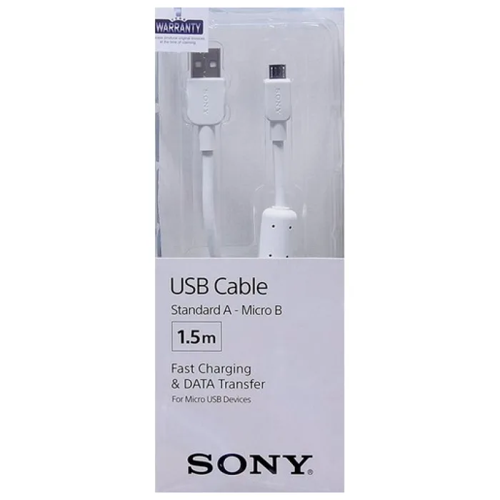 SONY MİCRO USB ŞARJ VE TRANSFER KABLOSU CP-AB150 BEYAZ
