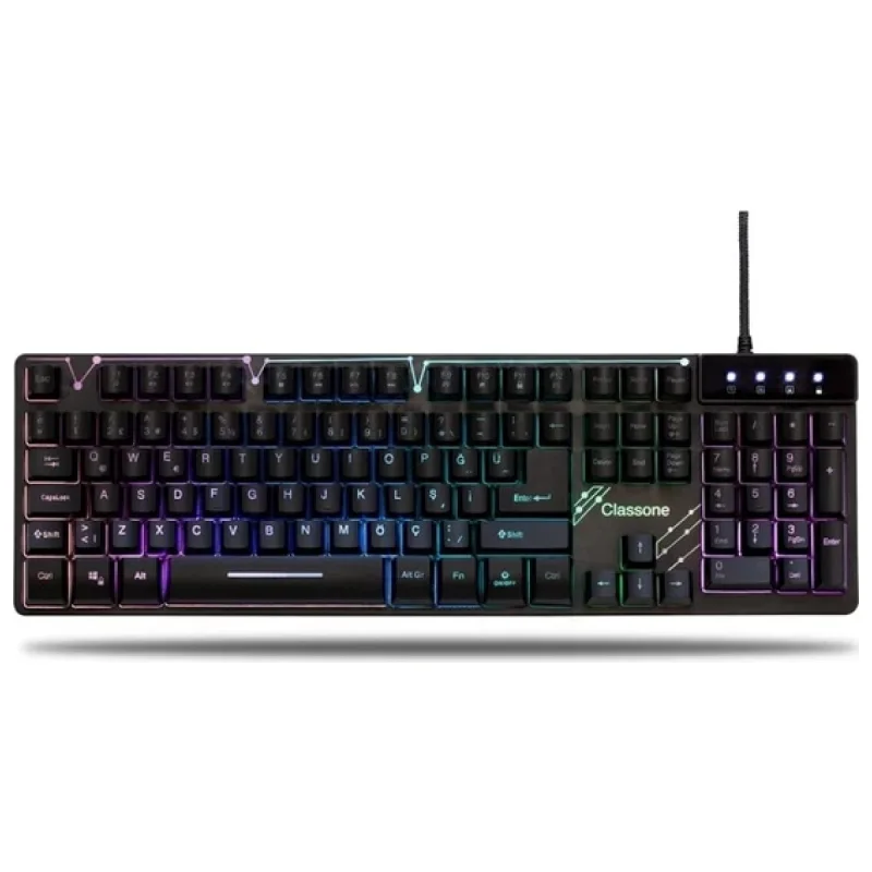 TEŞHİR CLASSONE RGB10 METAL LED IŞIKLI KLAVYE