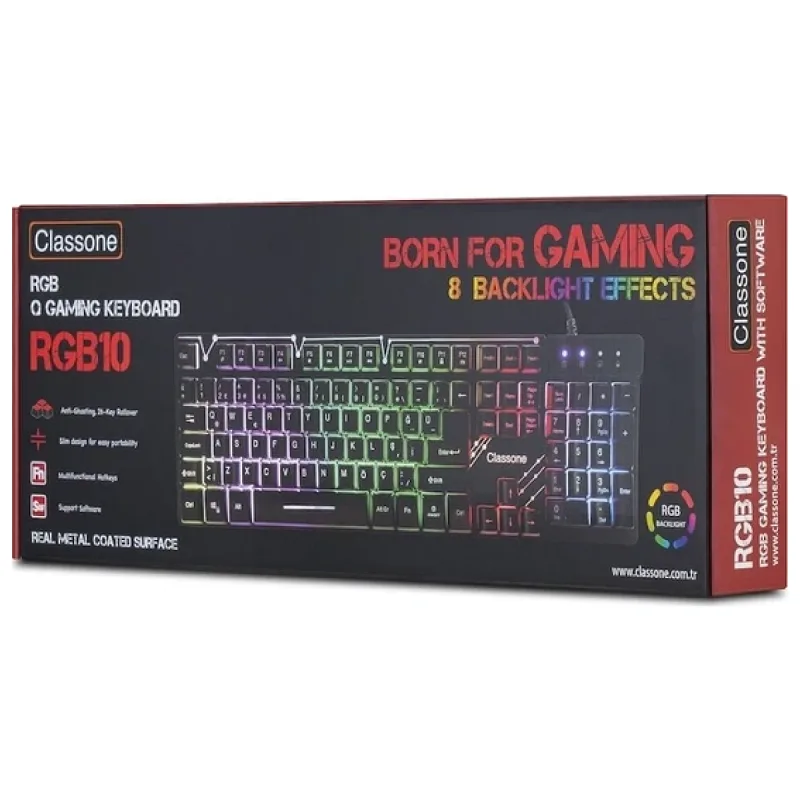 TEŞHİR CLASSONE RGB10 METAL LED IŞIKLI KLAVYE