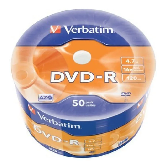 VERBATİM DVD-R 4.7GB 16X 50 Lİ