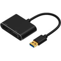 VİDEO ADAPTÖR USB TO HDMI + VGA ÇEVİRİCİ USB 3.0 2K