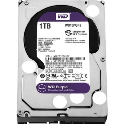 WD PURPLE 3,5" 1TB 64MB 5400RPM WD10PURZ