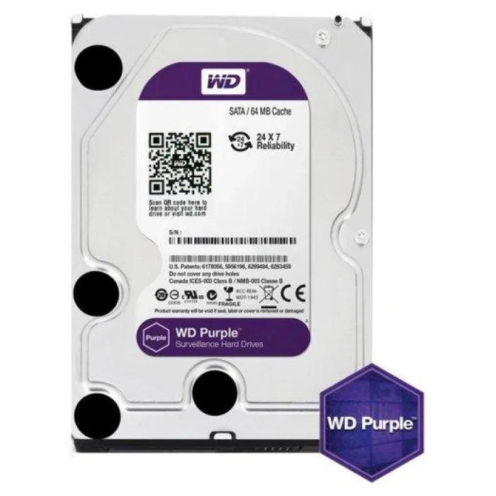 WD PURPLE 3,5 2 TB 64MB 5400RPM WD22PURZ