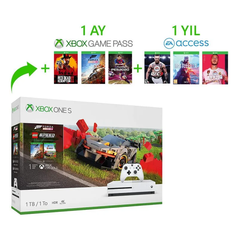 XBOX ONE S 1 TB FORZA HORİZON 4 & LEGO OYUN KONSOLU