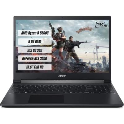 ACER ASPİRE 7 RYZEN 5 5500U 8 GB RAM 512 GB SSD RTX 3050 4 GB 144 HZ GAMİNG NOTEBOOK A715-42G NH.QE5EY.004