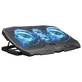 ADDİSON RAMPAGE AD-RC4 MAVİ LEDLİ 2*125MM+2*70MM IŞIKLI FAN 15"-17" NOTEBOOK SOĞUTUCU STAND