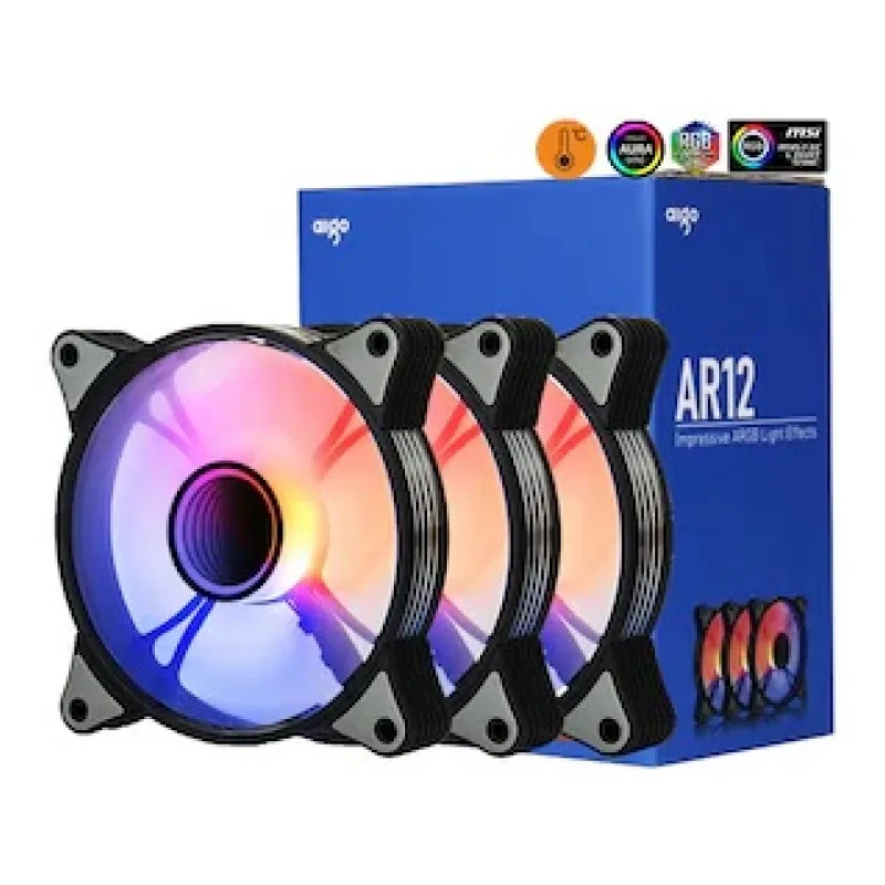 AİGO AR12 3 İN 1ARGBKUMANDALI KASA FAN SETİ