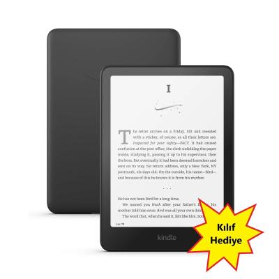 AMAZON KİNDLE 7″ PAPERWHİTE 12.NESİL 2024 E-KİTAP OKUYUCU 16GB REKLAMSIZ SİYAH + KILIF HEDİYE