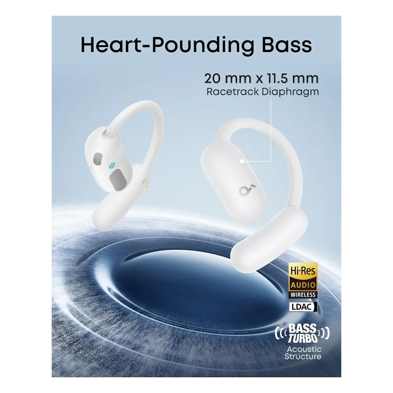 Anker SoundCore AeroFit Pro TWS Beyaz Open Ear Bluetooth Kulaklık