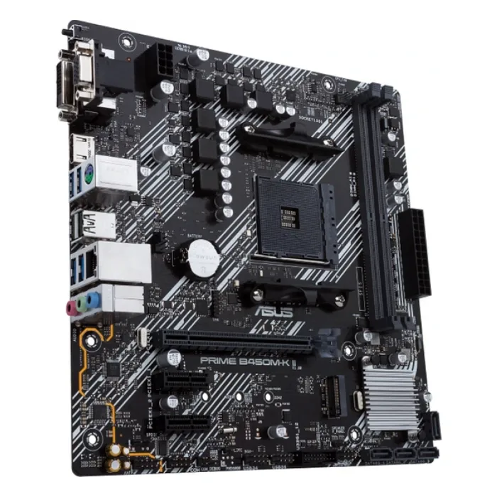 ASUS PRİME B450M-K II AMD AM4 DDR4 4400 HDMI DVI VGA M2 USB 3.2 MATX