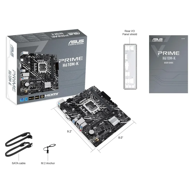 Asus Prime H610M-K ARGB Intel LGA1700 DDR5 Micro ATX Anakart
