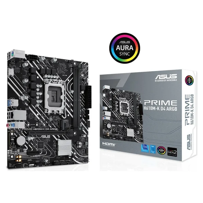 Asus Prime H610M-K D4 ARGB Intel LGA1700 DDR4 Micro ATX Anakart