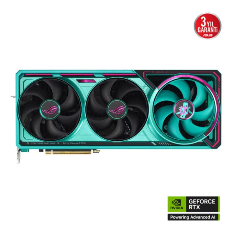 Asus RTX 5080 ROG Astral OC Hatsune Miku Edition ROG-ASTRAL-RTX5080-O16G-HATSUNE-MIKU-EDITION 256 Bit GDDR7 16 GB Ekran Kartı