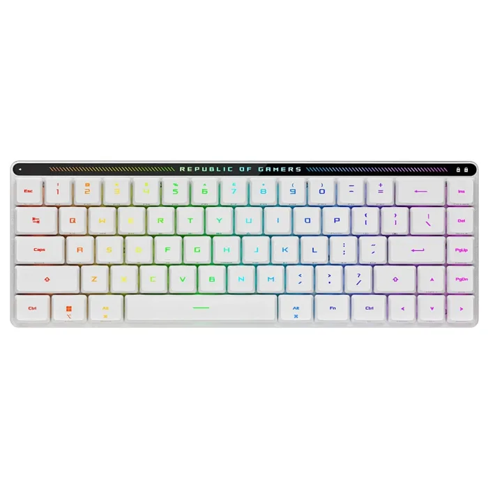 ASUS ROG Falchion RX Low Profile Red Switch RGB Kablosuz Türkçe Mekanik Beyaz Gaming Klavye