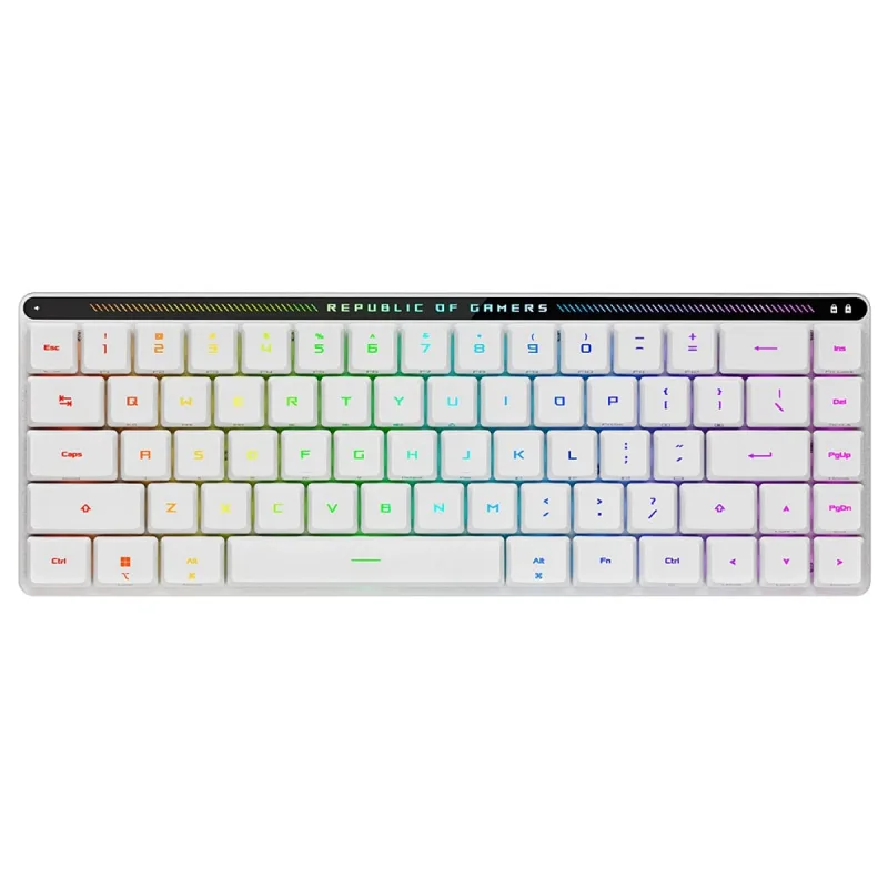 ASUS ROG Falchion RX Low Profile Red Switch RGB Kablosuz Türkçe Mekanik Beyaz Gaming Klavye