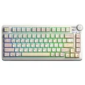 Aula AU75 3 Modlu Mekanik Gaming Kablosuz Klavye RGB TKL Bloomfield Switch Hot Swap Makrolu Oyuncu Klavyesi Krem