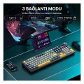 Aula F108 Pro Ekranlı Mekanik Klavye Reaper Switch RGB Hot Swap 8000mAh Makrolu Oyuncu Klavyesi Siyah